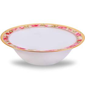 Noritake 037725388823 Hertford Bowl Large Round Vegetable 32 Oz In Blue/green/pink