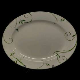 Noritake 037725566931 Arbour Green 16 Inch Oval Serving Platter And Vegetable Bowl Special Heather