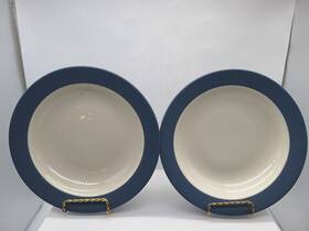 8484 Noritake 037725588162 2 Pasta Bowls Colorwave Rim Blue White Bowl 8.5 Inch #8484 Indonesia