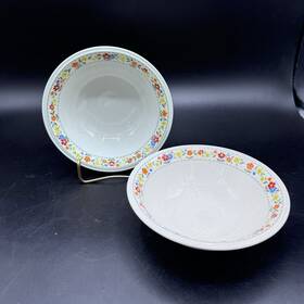 307w10 Noritake 2 Versatone Happy Talk 6 1/2 Inch Soup Cereal Bowls 6.5 Japan