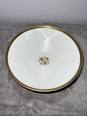 5595 Noritake Goldston Rimmed Vegetable Bowl 8.5 Inch Gold Trim Japan