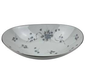 5803 Noritake Suzette Oval Vegetable Bowl 10 Inch Vtg Lavender Floral Japan A