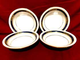 6859 Noritake Lamarre Set Of 4 Rimmed Soup Bowls 7 1/4 Inch Japan