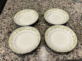 6911 Noritake Set Of 4 Contemporary Fine China Princeton Dessert Fruit Bowls 5 1/2 Inch