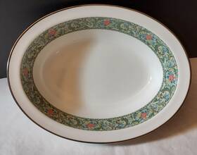 7019 Noritake Inch Isolde 10 Oval Serving Bowl In Ivory Fine China #7019 1970s