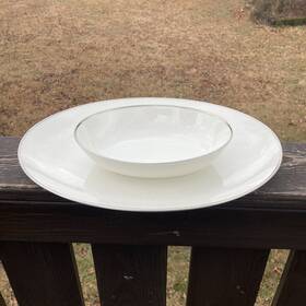 7527 Noritake Montblanc Pattern Oval 9 Inch Serving Bowl And 15 Platter #7527 Euc