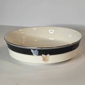 Noritake 7701 Enchanteur Fine China Vegetable Bowl Butterfly Japan Platinum Trim
