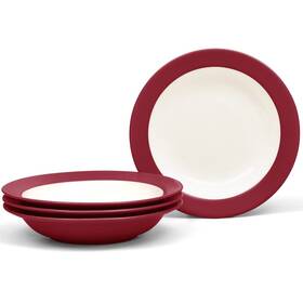 8045-607d Noritake Colorwave Rim Soup/pasta Bowl Raspberry Set Of 4