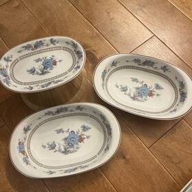 8319w41 Noritake Versatone By Bleufleur Serving Bowls 1 8in And 2 10.25 In Oval