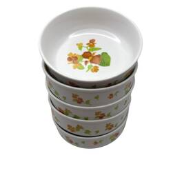 Noritake 9069 Vtg Progression Happy Days Bowls Set 5 Japan Floral 5.5 Inch Dessert Berry