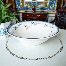 94107 Noritake 9171/94107 Eastfair 9171 Keltcraft Peach Floral Buds Blue 7 Inch Rim Soup Cereal Bowl