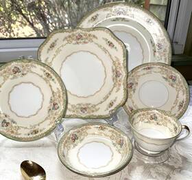N830 Noritake Vintage 1930s Morimura Six Piece Place Setting
