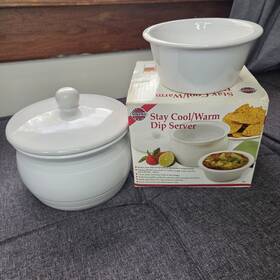 Norpro 028901002909 Porcelain Stay Cool/warm Dip Server 1.5 Cups