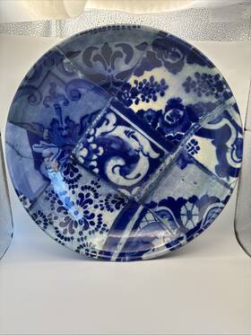 Nova 606739934538 Costa Lisboa Blue Tile Large Pasta Salad Bowl 13.5 Inch