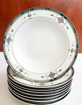 Y2201 Nova 4 Adirondack Aztec South West Rimmed Soup Bowls