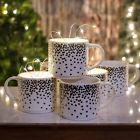 Nowd25486 Now Designs Embossed Metallic Pattern Mugs Durable Stoneware 064180254868
