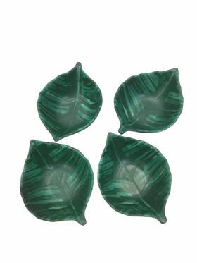 123245 Opalhouse Leaf Snack Bowl Bamboo Bowls 4 Pieces