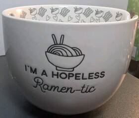 Our Name Is Mud 045544477673 Iftm A Hopeless Ramen-tic Ramen Soup Noodle Bowl Free Shipping