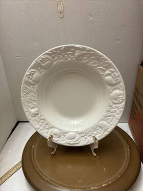 A089 Overandback Lot Of 2 Over And Back Inc Bowls Embossed Tomatoes Made In Italy 10.25 Inch