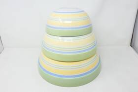 Pampered Chef 099901022952 2295 Set Of 3 Stoneware Serving Mixing Bowls - New