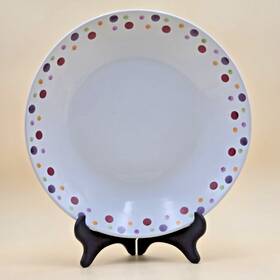 Pampered Chef 1106d Simple Additions Polka Dots Large Round 13.5 Inch Serving Bowl Retired