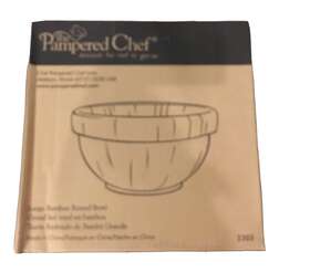 2303 Pampered Chef The Large Bamboo Round Bowl #2303 New Discontinued