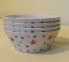 Patriotic Soup Melamine Set Design Star Nwt Bowls 4th July 4 Snack Cereal