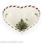 Peppermint Spode 2 Christmas Tree Heart Bowls Holiday Dinner 8 Brand New In Box 749151536869