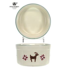 Pfaltzgraff 206-750-00 Nordic Christmas 10oz Dip Snack Ramekin 4.5 Inch Bowl Reindeer Mint
