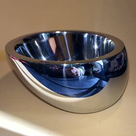 Philippi 037846156895 Scoop Snack/candy Serving Bowl 6 Inch X3.5 Stainless Asymmetrical Silver