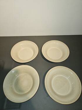 4204203 Pier 1 Imports Spice Route Sesame Stoneware Cereal Bowls Set Of 4 8.5 In