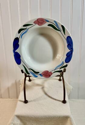 Per7 Pier 1 Rare Quadrifoglio Italy Discontinued Rimmed Soup Pasta Bowl 8 7/8 Inch