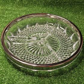 N9283 Pilgrim Vintage Silver Plated Relish Dish Divided Serving Bowl William Adams