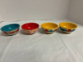 Pioneer 085081526335 The Woman Wildflower Print Floral 3 Inch Condiment Dip Prep Bowls Set 4
