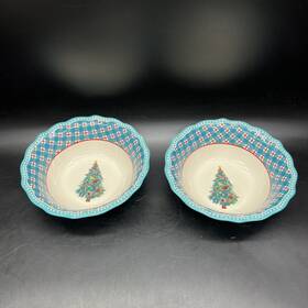 Pioneer 085081563217 Woman Wishful Winter Tree Bowls 7.5inches Set Of 2