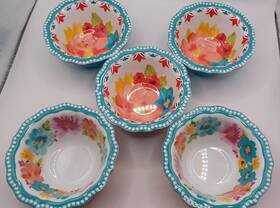 D2183 Pioneer Women Dipping Bowls Blossom Print Set Of 6