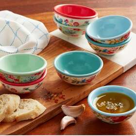 Pwd096881814628 Pioneer The Woman Floral Medley Ceramic 3.1-inch Dip Bowls 8-pack