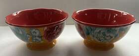 Pioneer Woman 085081393197 2 Blossom Jubilee Yellow Footed Soup/cereal Bowl Stoneware
