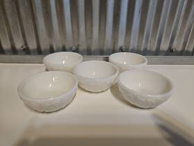Pioneer Woman 085081411068 3.1 Inch Diameter Milk White Dip Bowls Glass Set Of 5