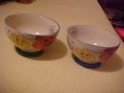 Pioneer Woman 2 Ree Drummond Bloom Dots Turquoise Footed Bowls New 085081055873