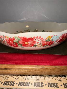 2915dmt Pioneer Woman Sweet Rose Stoneware Pasta Serving Bowl 13 Inch Pre Owned