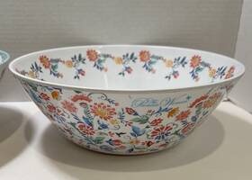 Pioneer Woman 430001232122 Melamine Salad Pasta Serving Bowl Mazie 10 Inch Dia. 2.5 Quart
