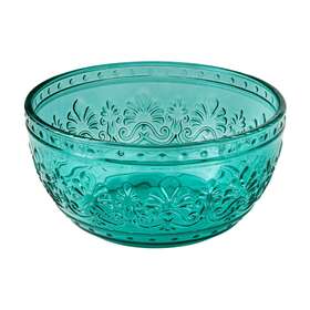 Pioneer Woman 947225820751 The Cassie Teal Cereal Bowl Glass 6x3-in Set Of 4 Free Shipping