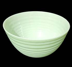 117960.01 Pioner Woman Jadeite Green Pioneer Timeless Beauty Large 10 Inch Ribbed Bowl