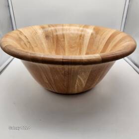 P341028 Plantation Timber Vintage 1994 Rubberwood Large 17 Inch Diameter Wood Bowl #p341028