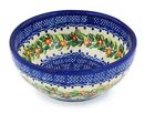 P7381a Polish Bowl Pattern Pottery Stoneware Cer-maz Boleslawiec Poland