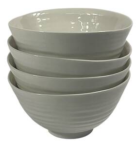 479951 Portmeirion 4 Sophie Conran Footed Dessert Bowls White