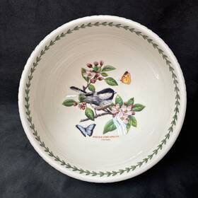 546219 Portmeirion Botanic Garden Birds 10 Inch Large Bowl - Chickadee