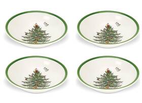 Portmeirion 793842464269 Spode Christmas Tree Ascot 8-inch Cereal Bowls - Set Of 4 Durable Earthenwar