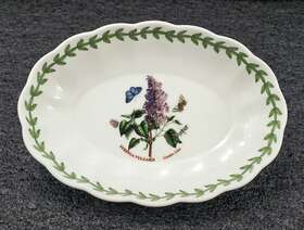 Bghx78518-xp Portmeirion Botanic Garden 6 Inch Ceramic Dish Lilac Oval Scalloped Fluted Bowl New
